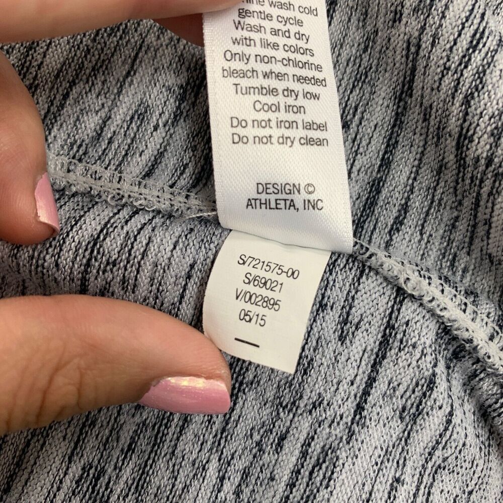 Athleta Hooded Poncho Womens S Small Grey Blissful Drawstring Pullover Workout - Picture 12 of 16